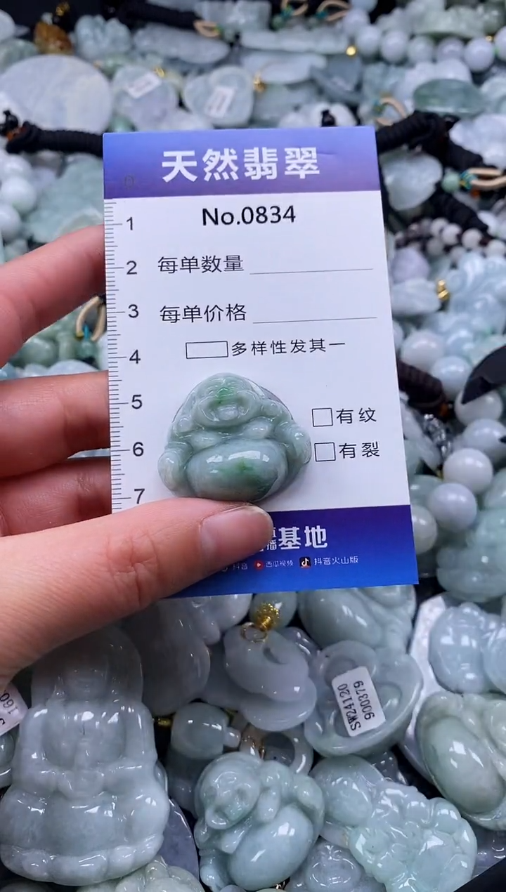 【闪购商品】翡翠颈饰未镶嵌缅甸A货翡翠0834