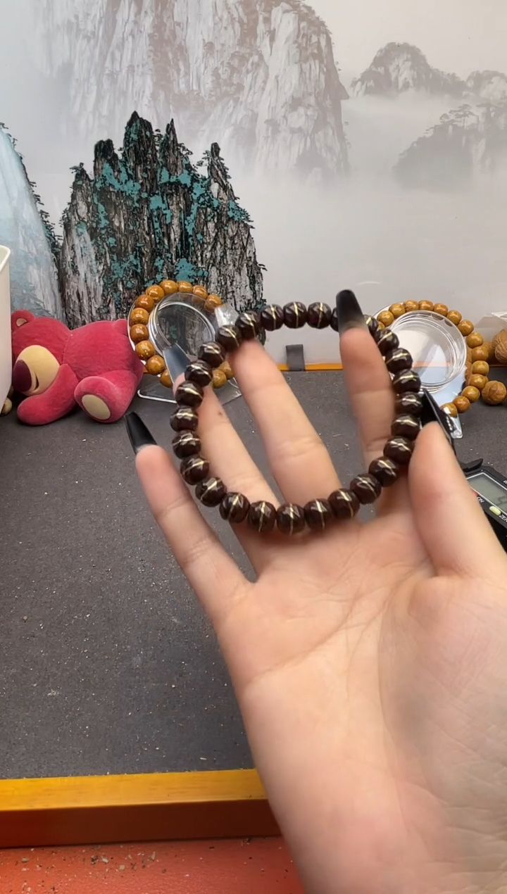 紫金鼠手串32号紫金鼠一线天雕刻