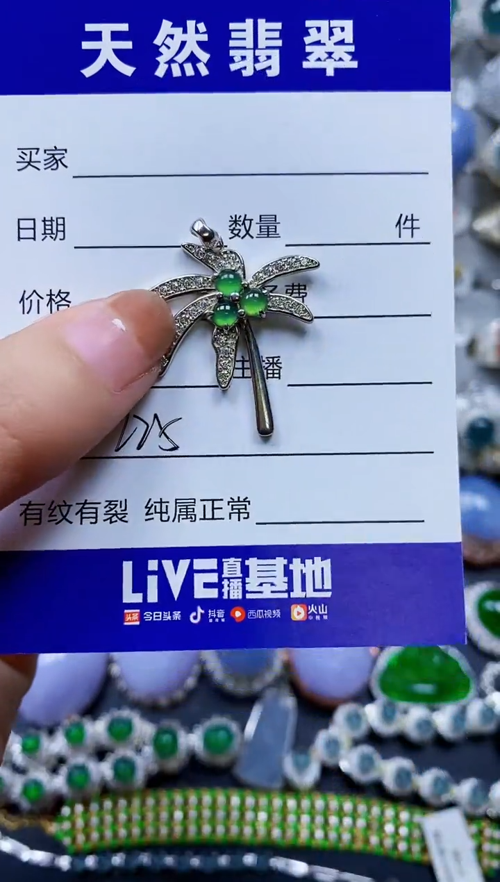 【闪购商品】翡翠颈饰银S925镶嵌0225