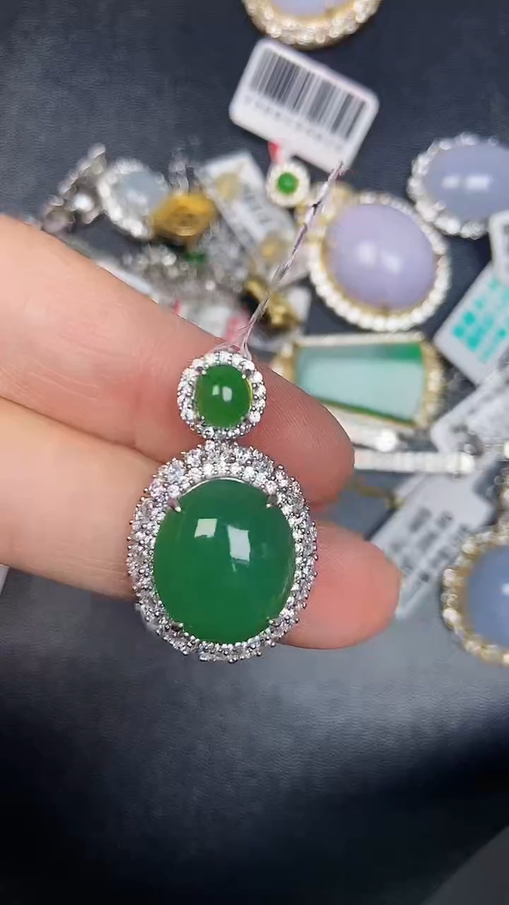 银S925镶嵌戒指翡翠1660