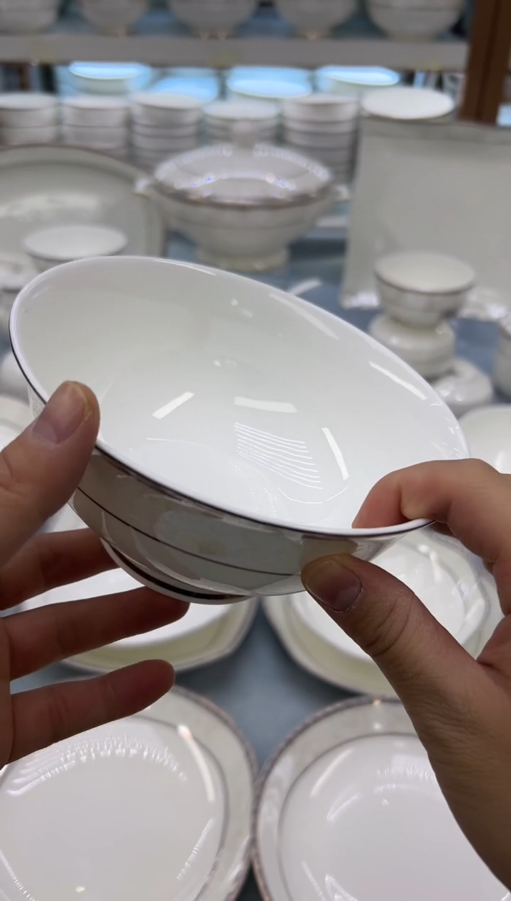 骨瓷玲珑6高2个 