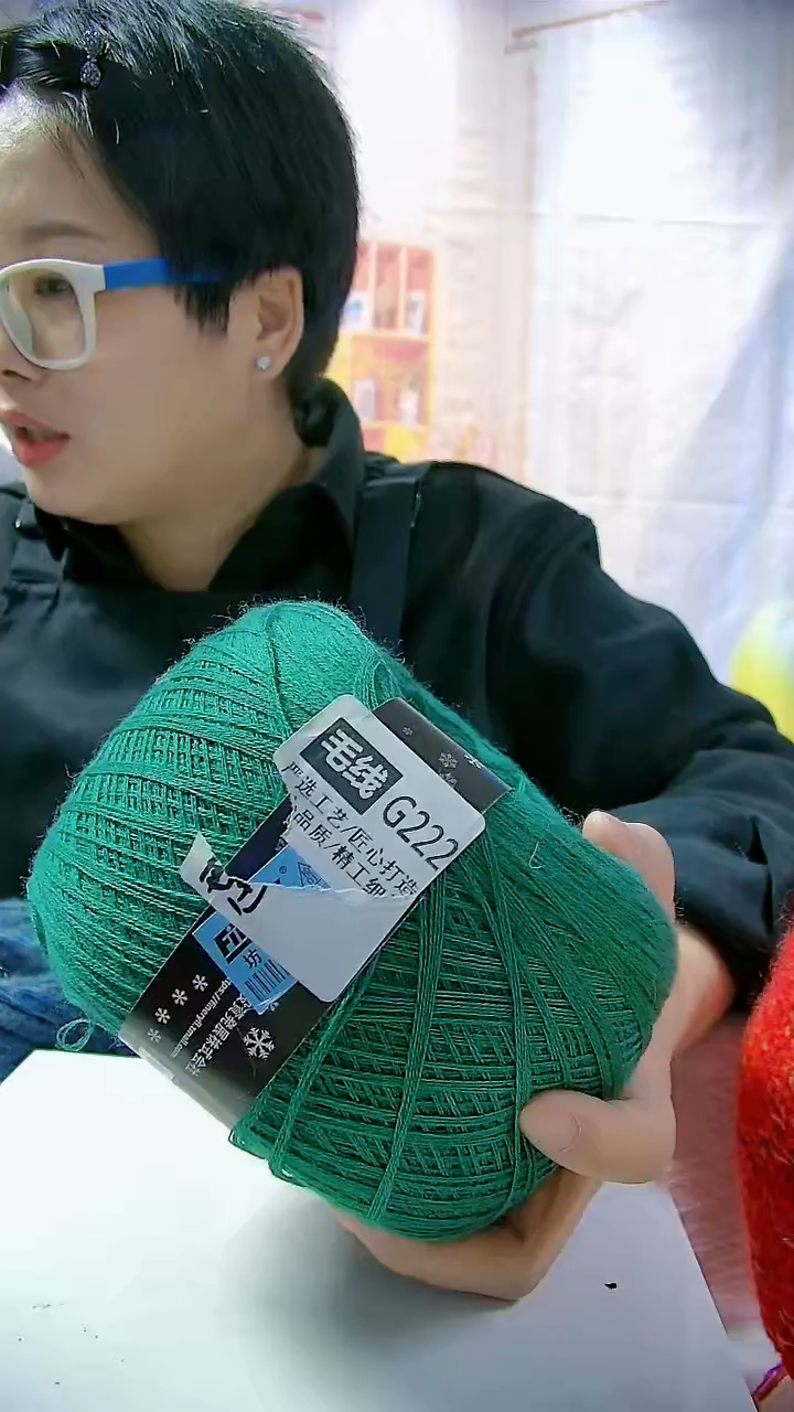 【G222祖母绿】美丽诺纯羊毛1团(0.5斤)(适用12号针双股)  