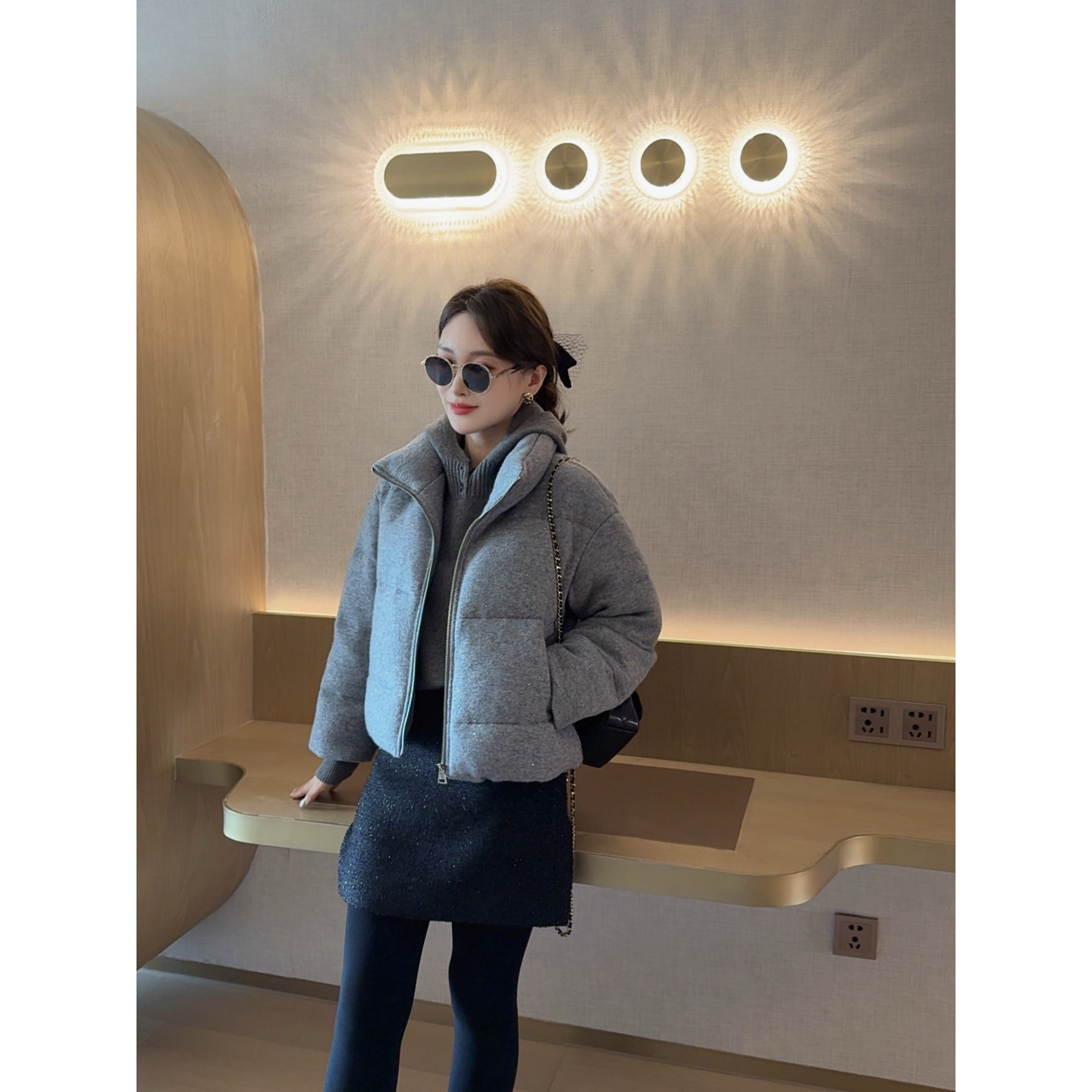 【曼文kiki】闪闪鹅包 贵气老钱鹅绒羽绒服 MANQ539