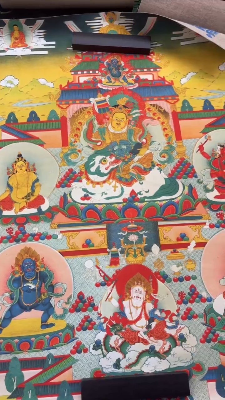装裱画唐卡藏艺阁高端绘画作品TK1武财神