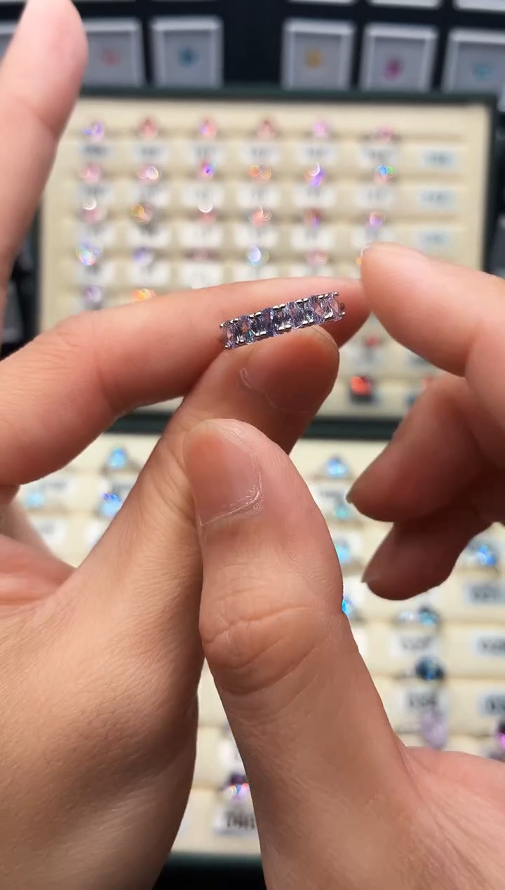 银S925镶嵌锂辉石戒指0001