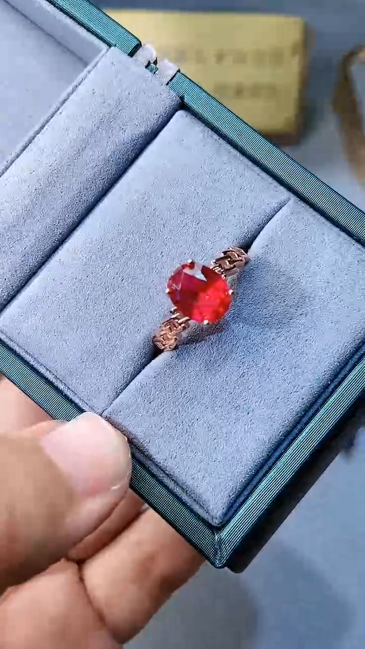 【闪购商品】红宝石戒指银S925镶嵌5512