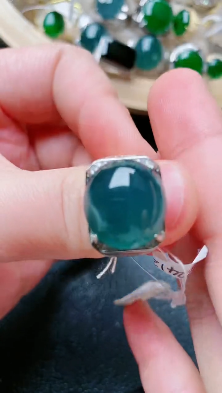 【闪购商品】翡翠戒指银S925镶嵌1111