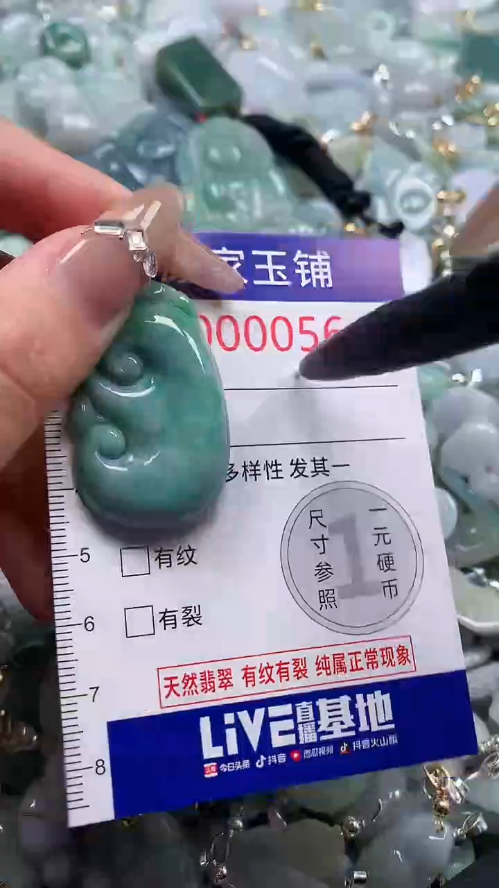 翡翠未镶嵌吊坠(不含链)564