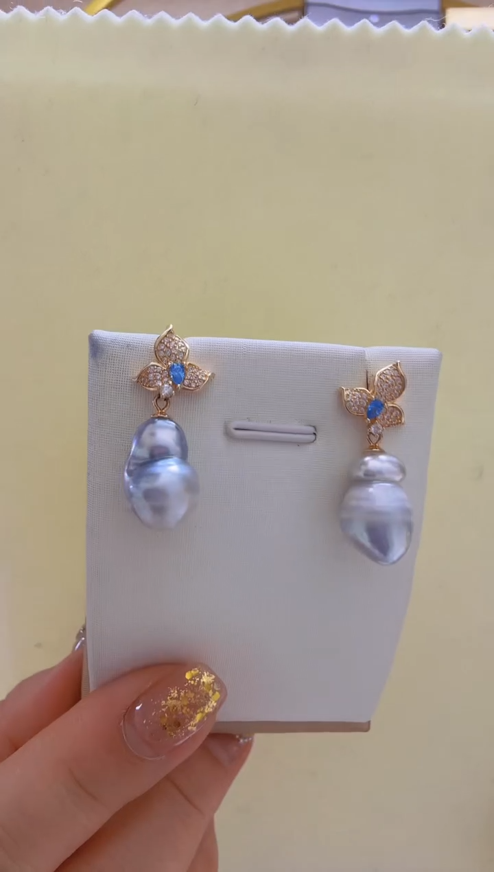 【闪购商品】海水珍珠耳饰未镶嵌澳白10mm+S925银耳钉