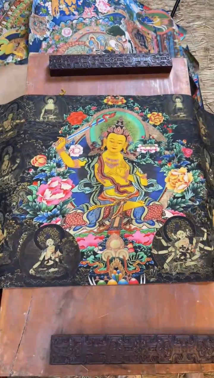 装裱画精品手绘唐卡链接--A