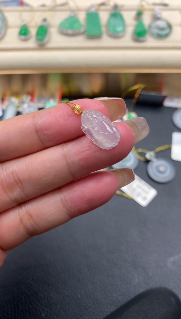 【闪购商品】翡翠颈饰18K金镶嵌Q153    