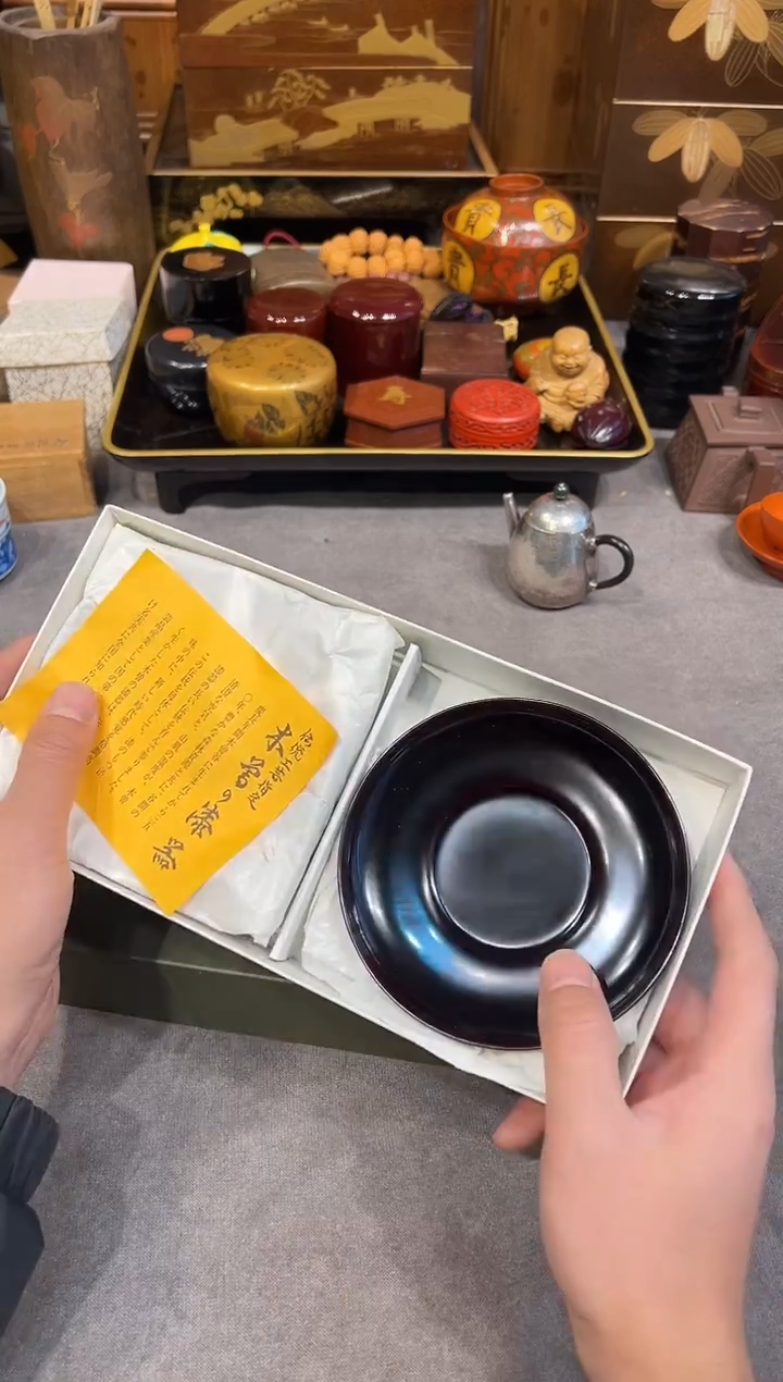 杯垫五片 大漆漆器大漆漆器