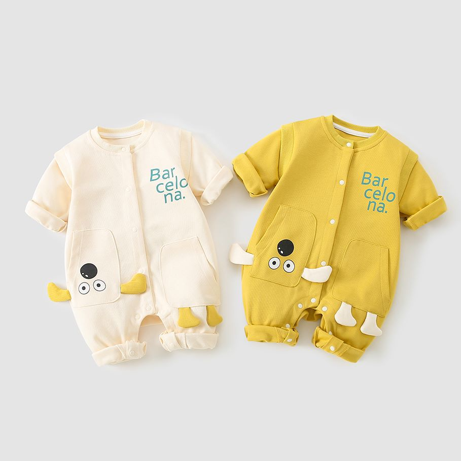 【吃面包的旺旺】渐变丁达尔风婴幼儿呆萌双兜戴帽子大耳狗春秋