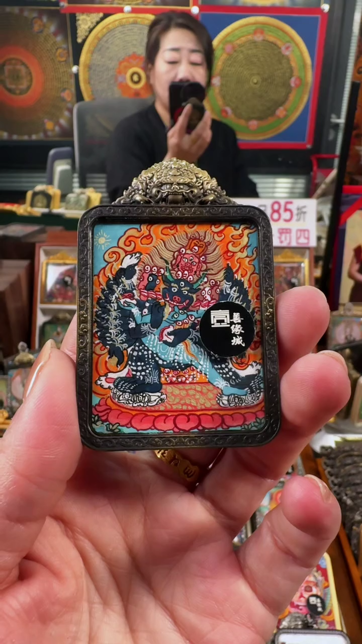 【闪购商品】吊坠壹善缘城手绘唐卡大威德年终大促