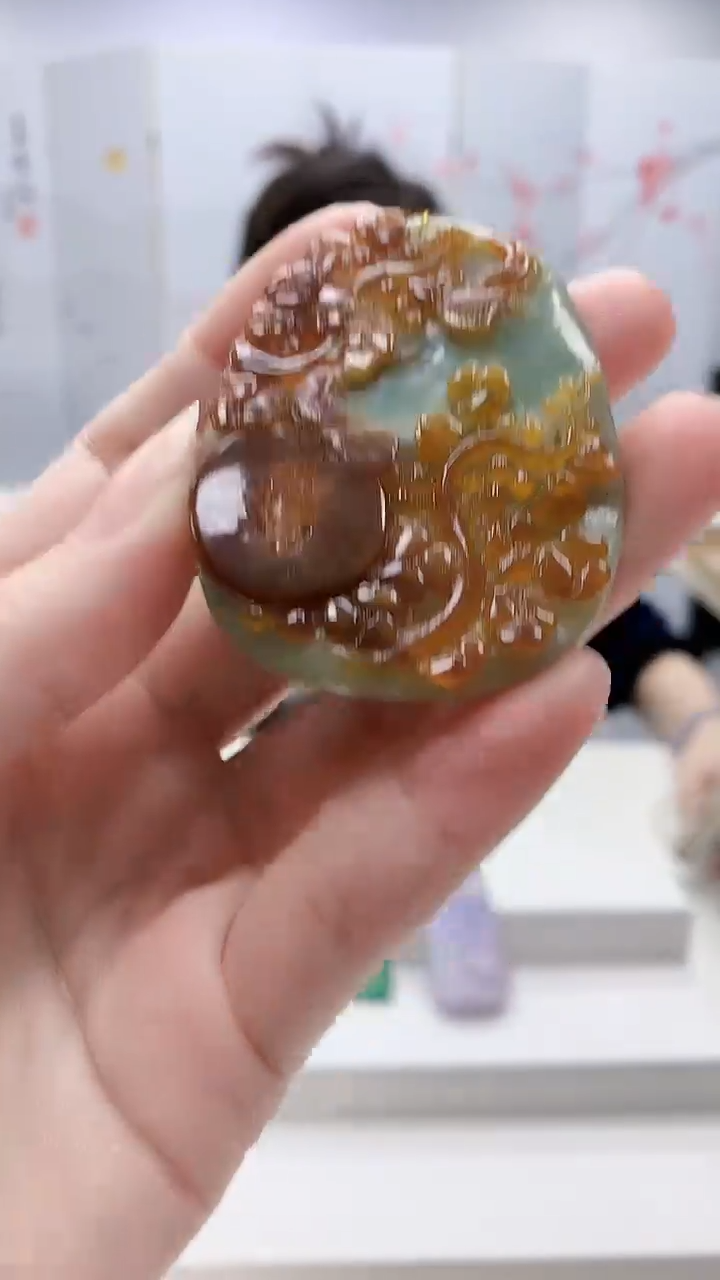 未镶嵌定制翡翠3099ry-毛货挂件74