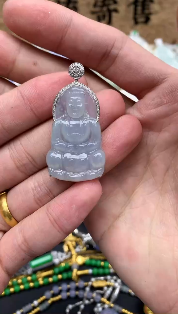 【闪购商品】翡翠颈饰18K金镶嵌285--中国好珍宝