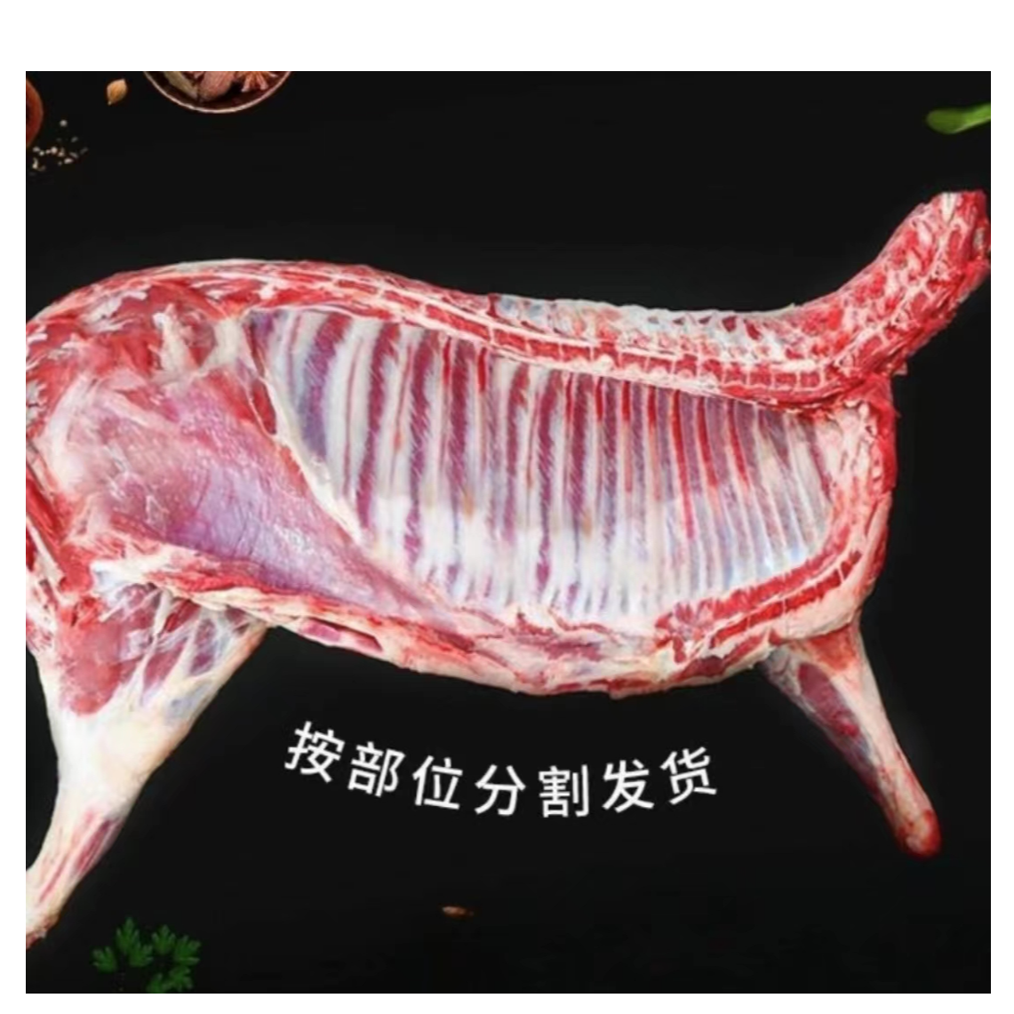 小翠半羊精修大块分割并不带皮（前腿 后腿 羊排 羊蝎子）冷链发货
