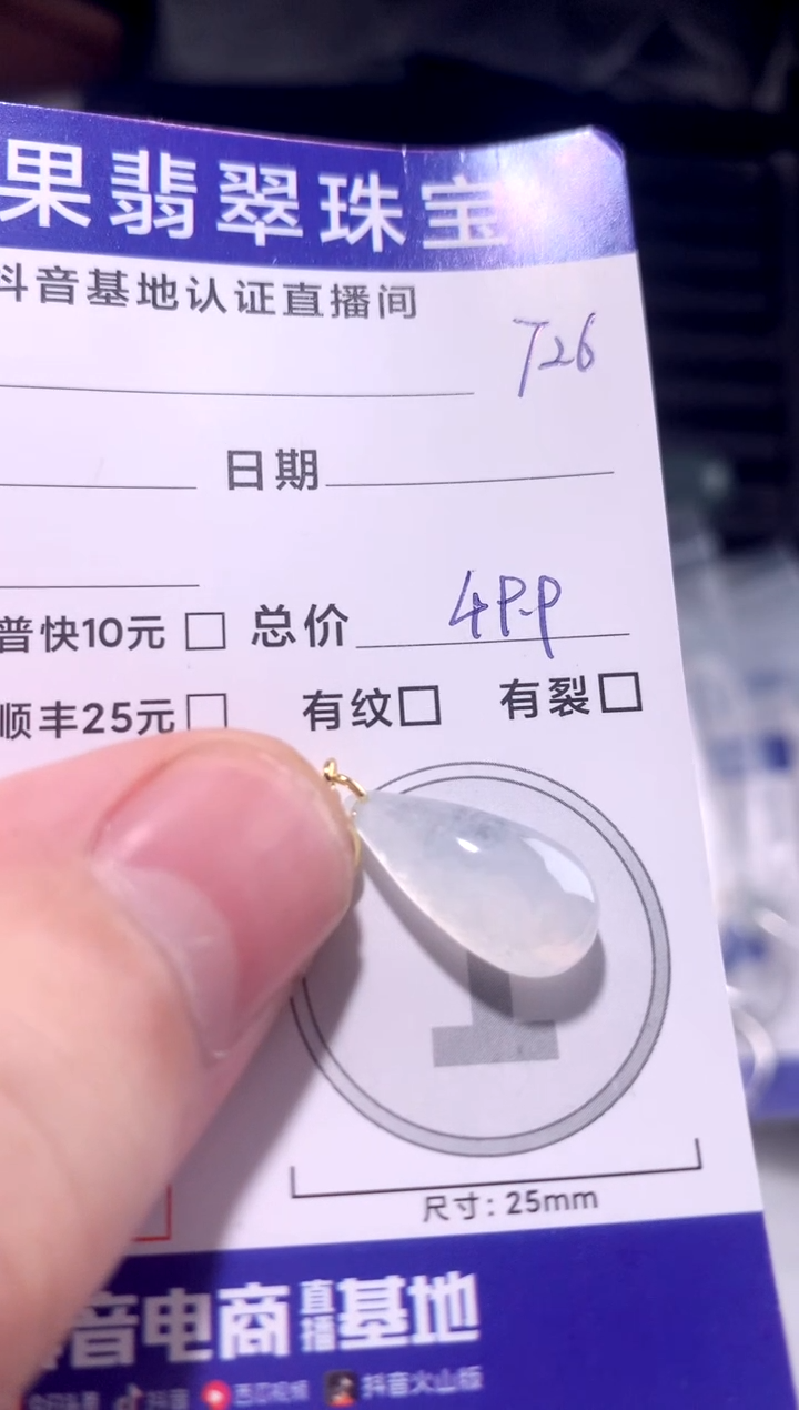 颈饰未镶嵌翡翠水滴726