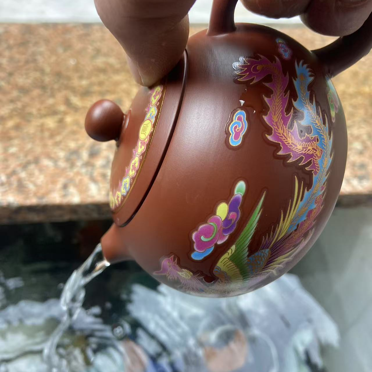 【闪购商品】L朱泥龙凤呈祥（遇热变色）西施壶