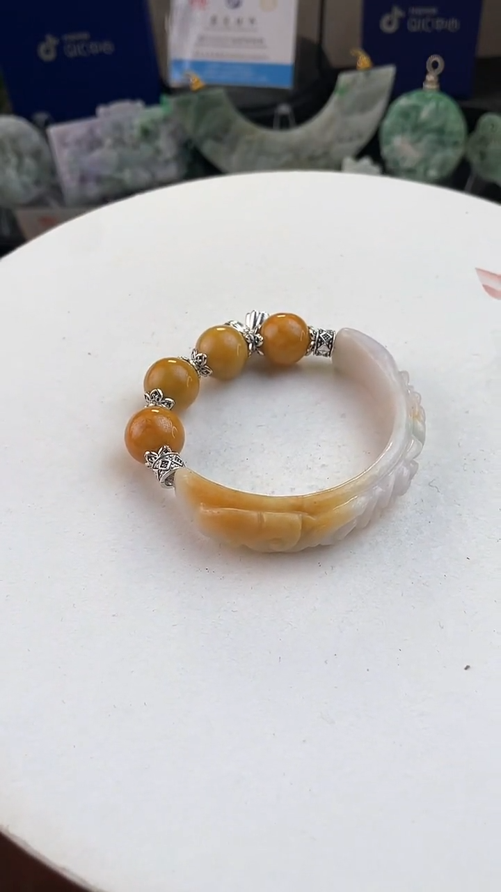 未镶嵌手链翡翠嫣*手工定制默认微瑕主播介绍为准