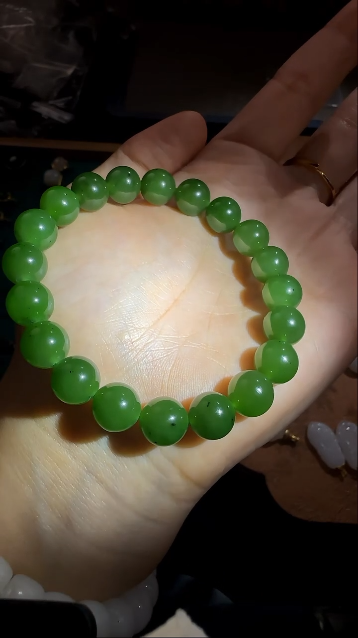 未镶嵌手串和田玉和田玉碧玉单圈