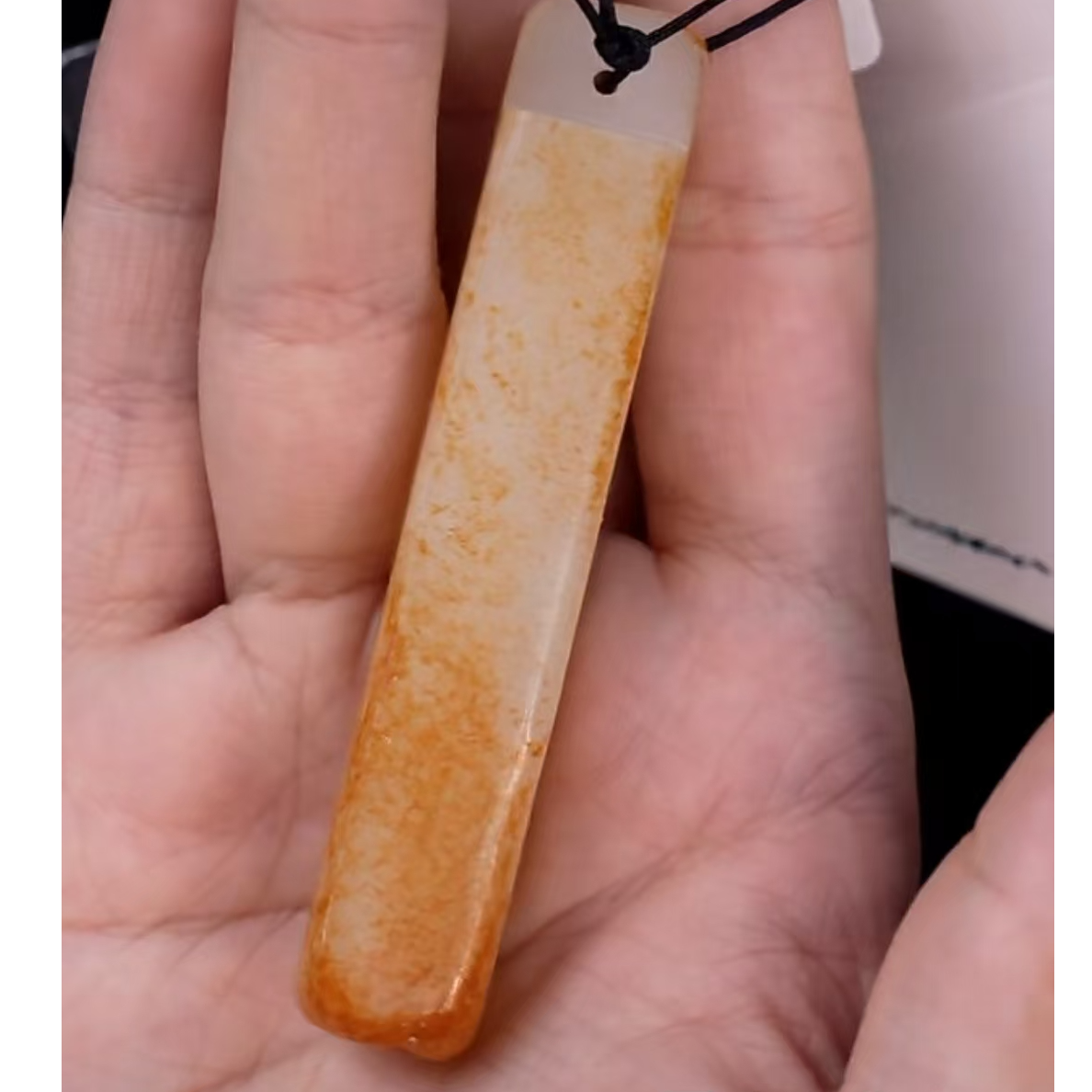 清代和田玉翎管 