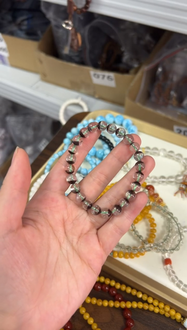 水晶手链未镶嵌幽灵水晶圆珠手链[1837]