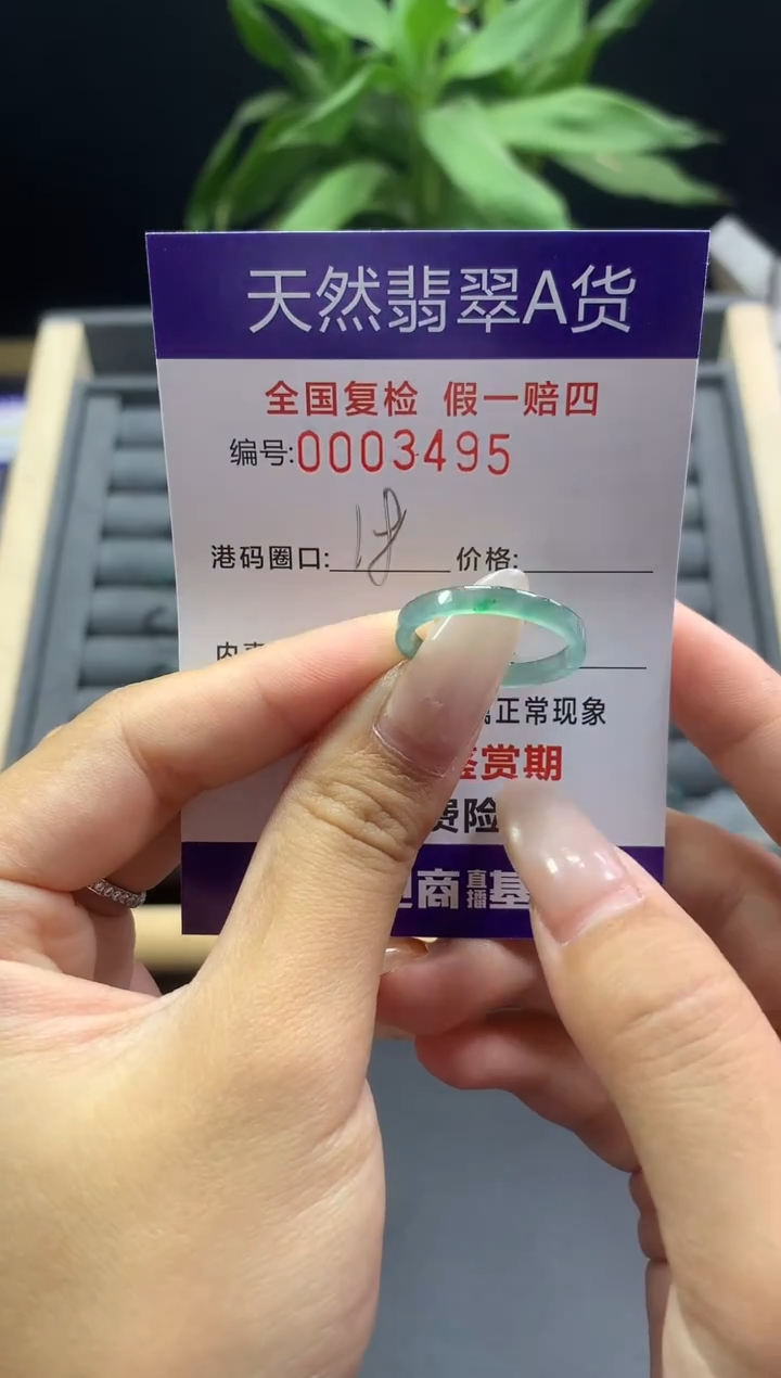 未镶嵌戒指翡翠天然  3495