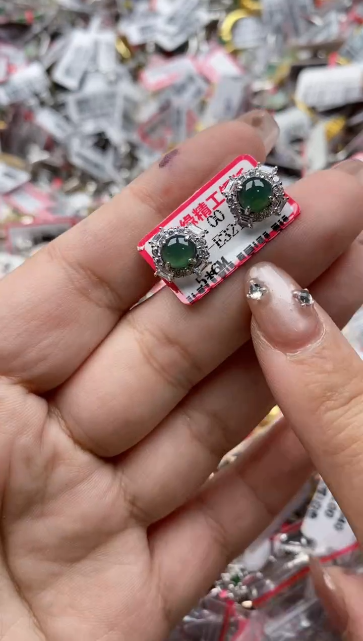 【闪购商品】翡翠戒指银S925镶嵌66666---2