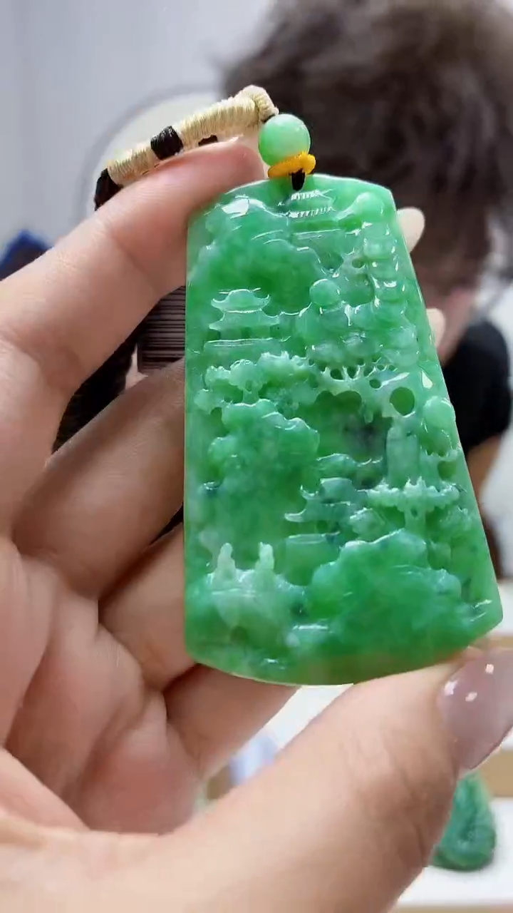 未镶嵌定制翡翠4688MM-毛货挂件24