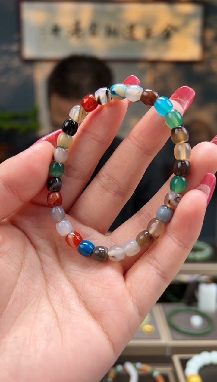 【闪购商品】玛瑙/玉髓手串未镶嵌卡6.5mm