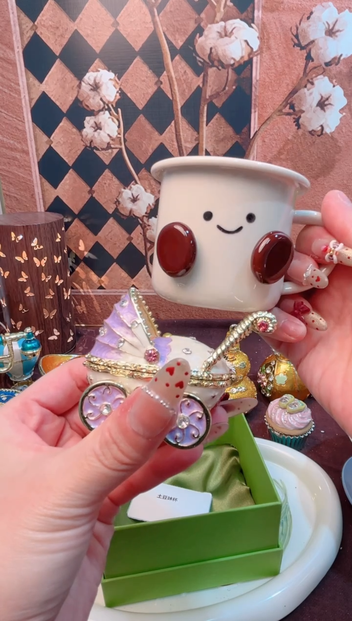 锌合金珐琅首饰盒默认微瑕拆盒不退～