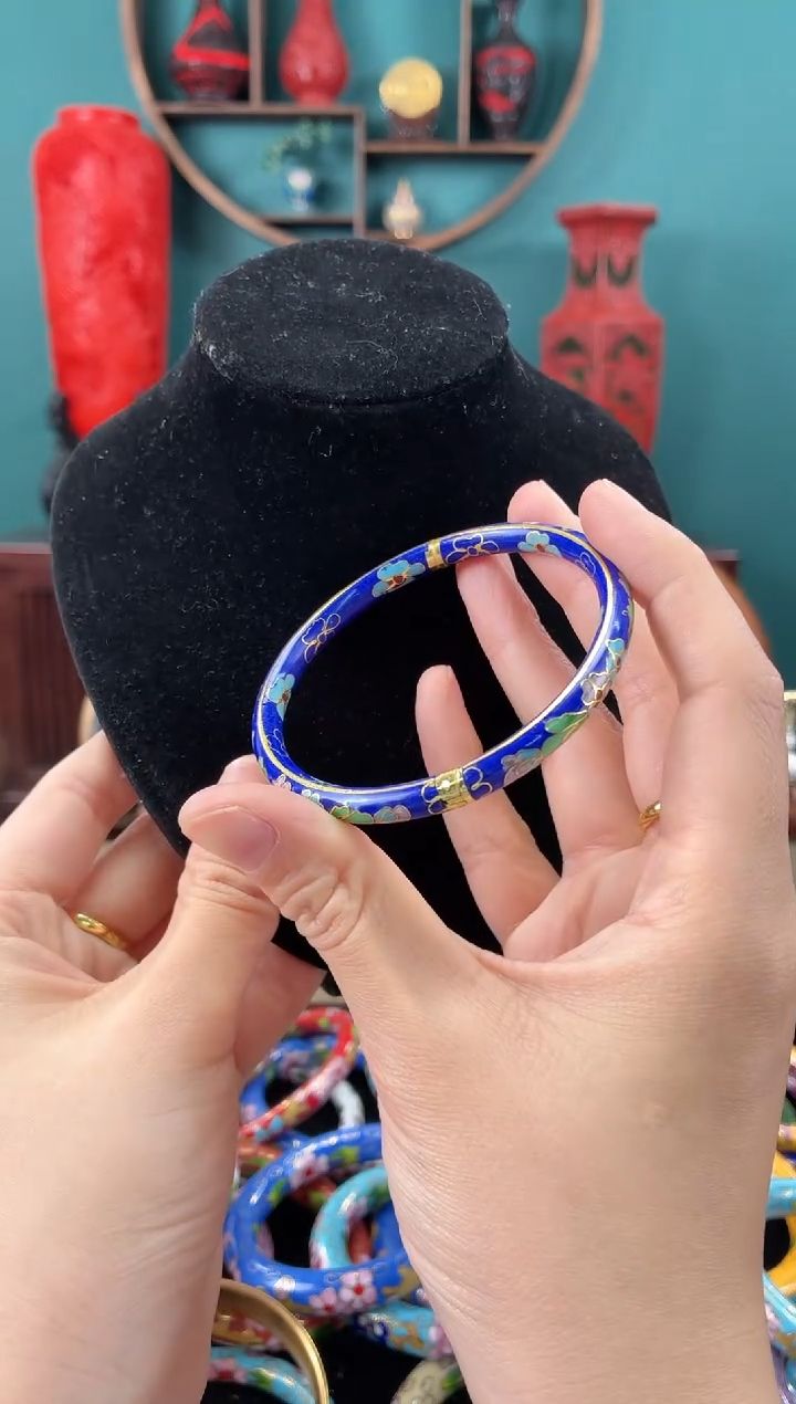 景泰蓝非遗手工手镯开口