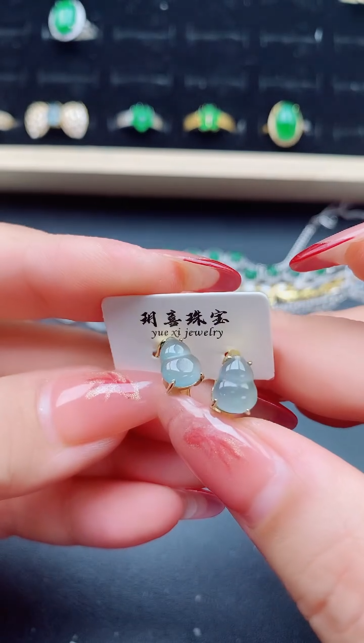 【闪购商品】翡翠耳饰银S925镶嵌21321312