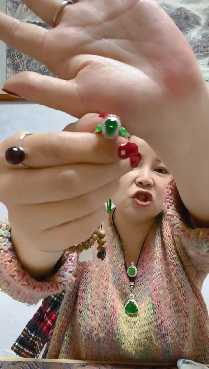 未镶嵌戒指翡翠天然A货 假一罚四