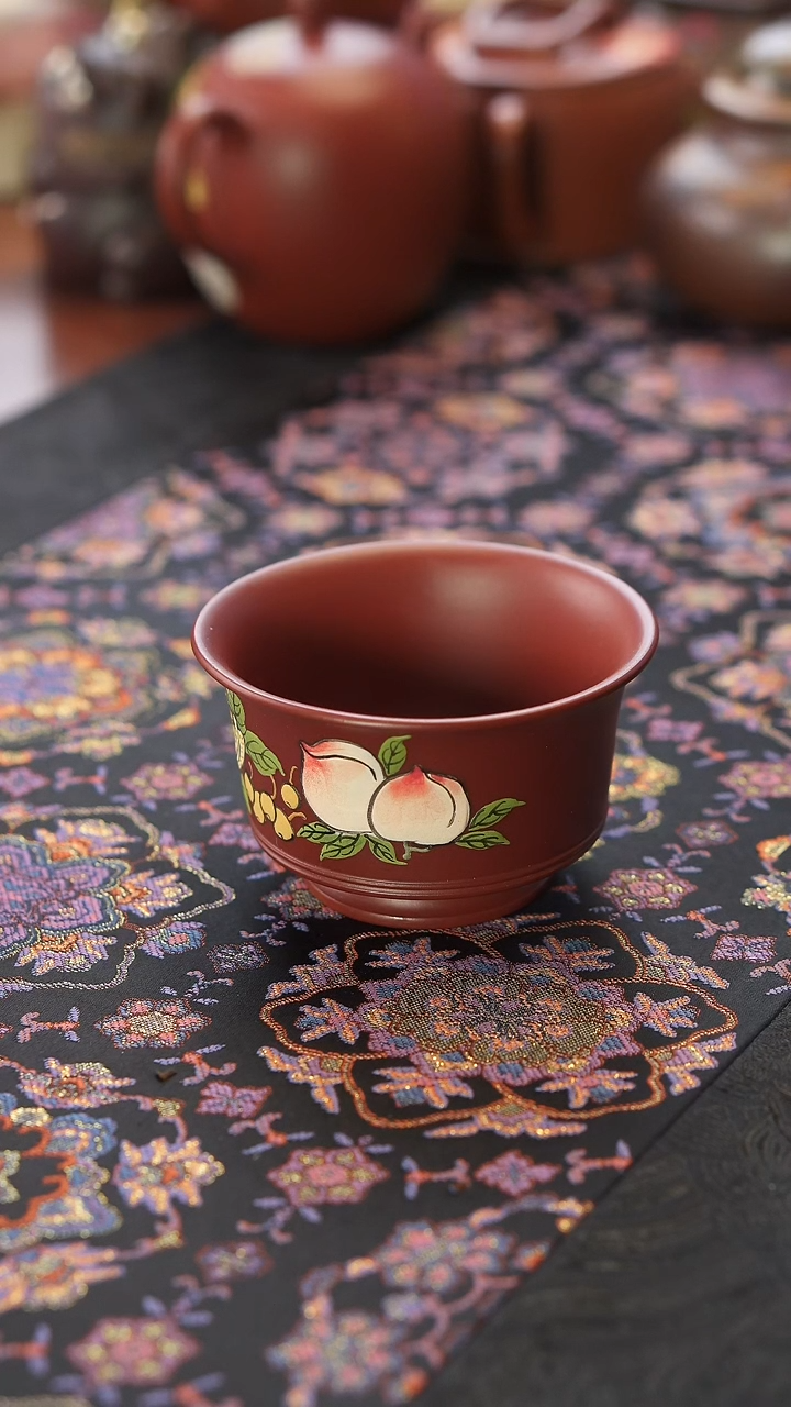 茶壶紫砂桃子主人杯
