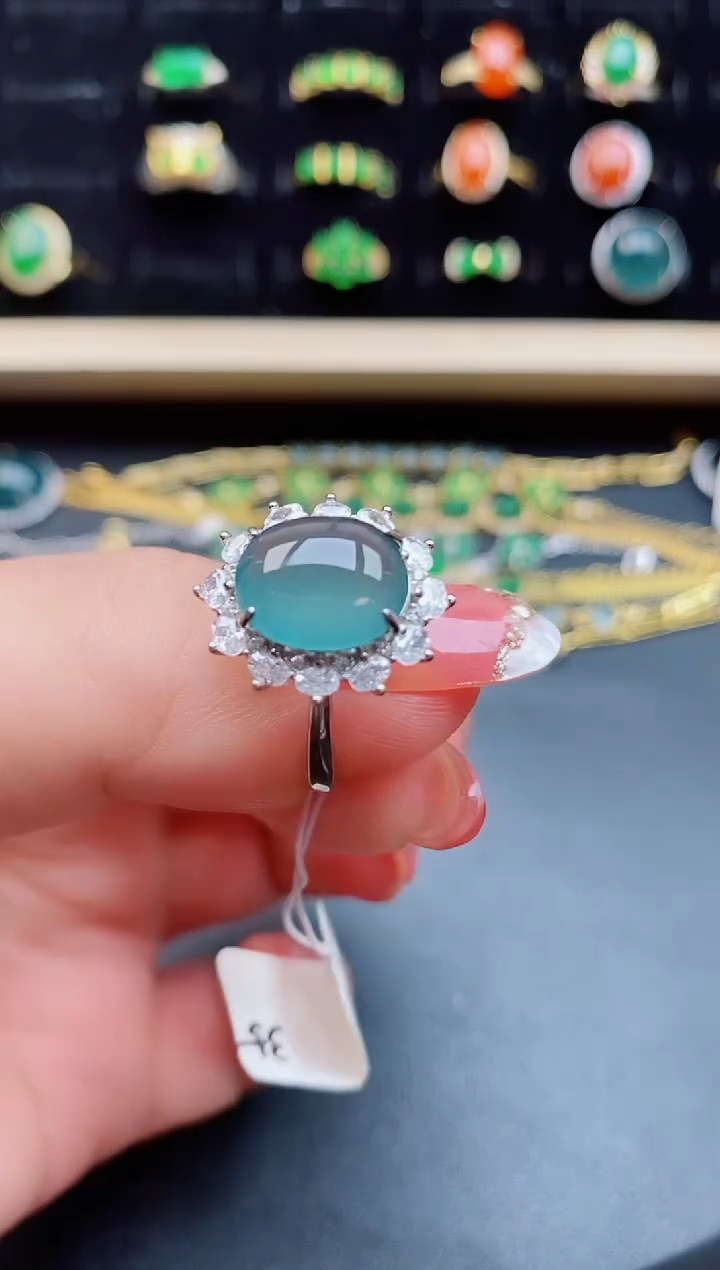 【闪购商品】翡翠戒指银S925镶嵌1212