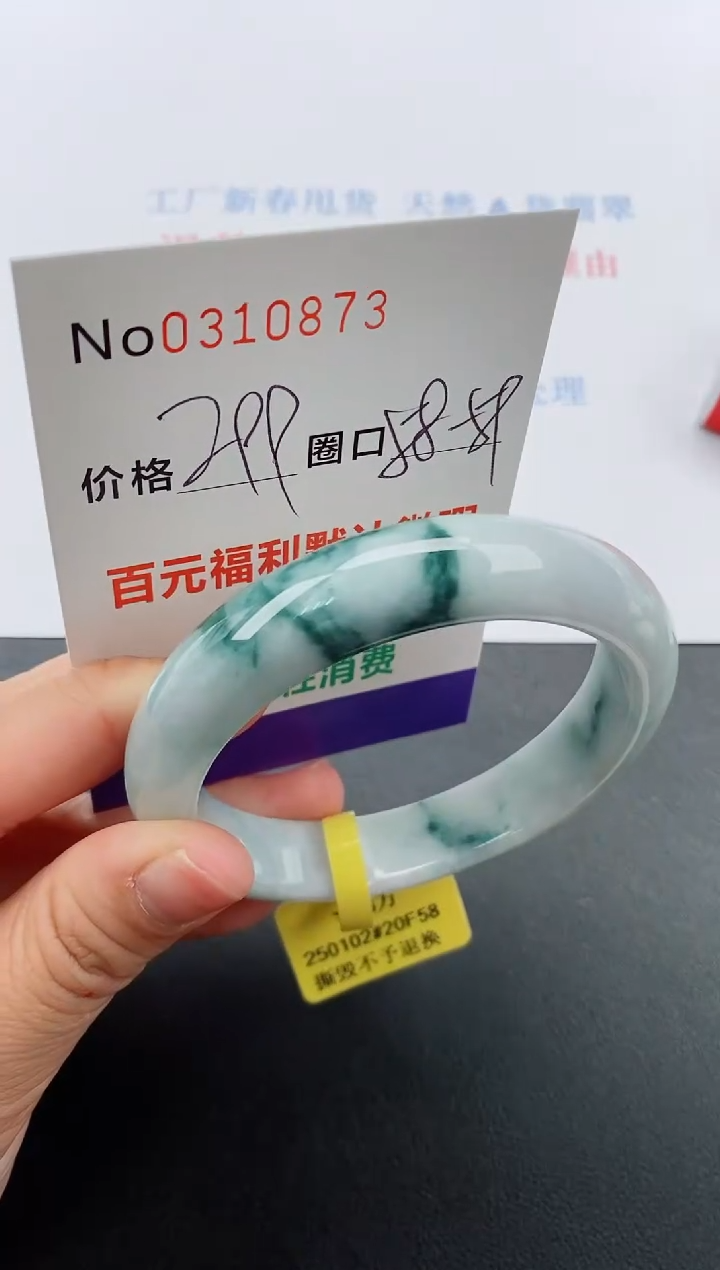 【闪购商品】翡翠手镯未镶嵌天然A货翡翠0310873