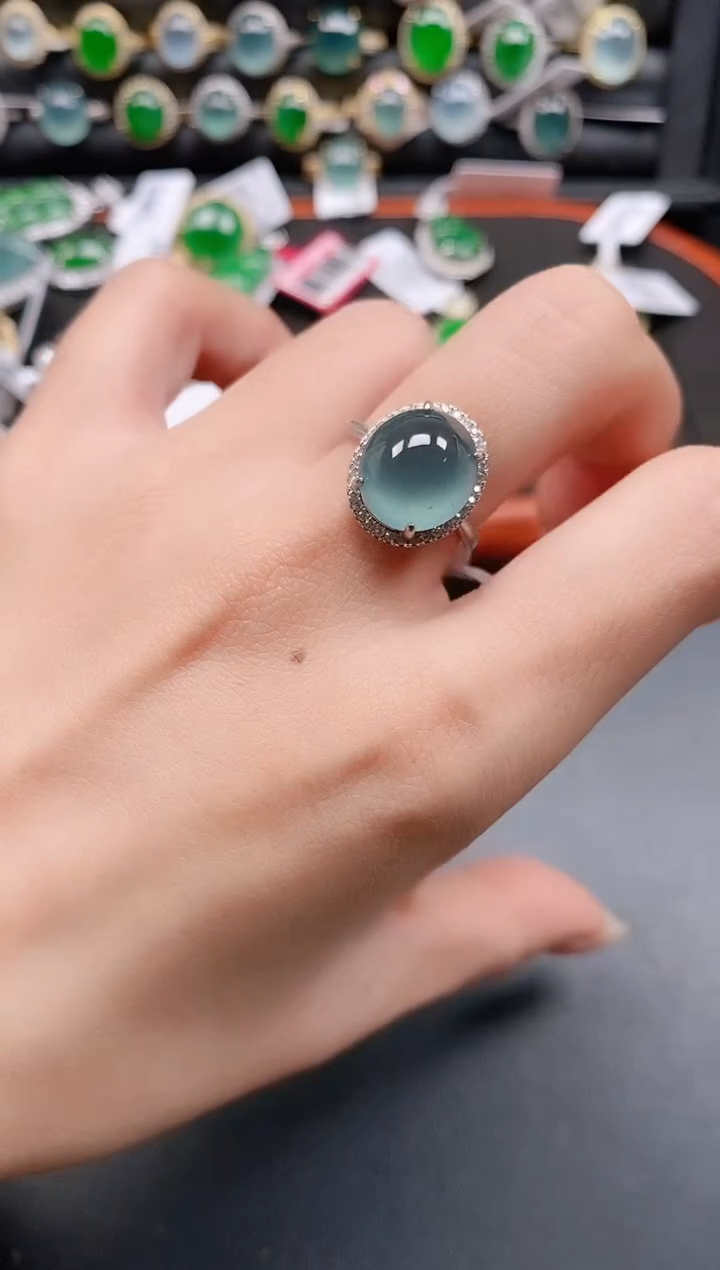 银S925镶嵌戒指翡翠111111