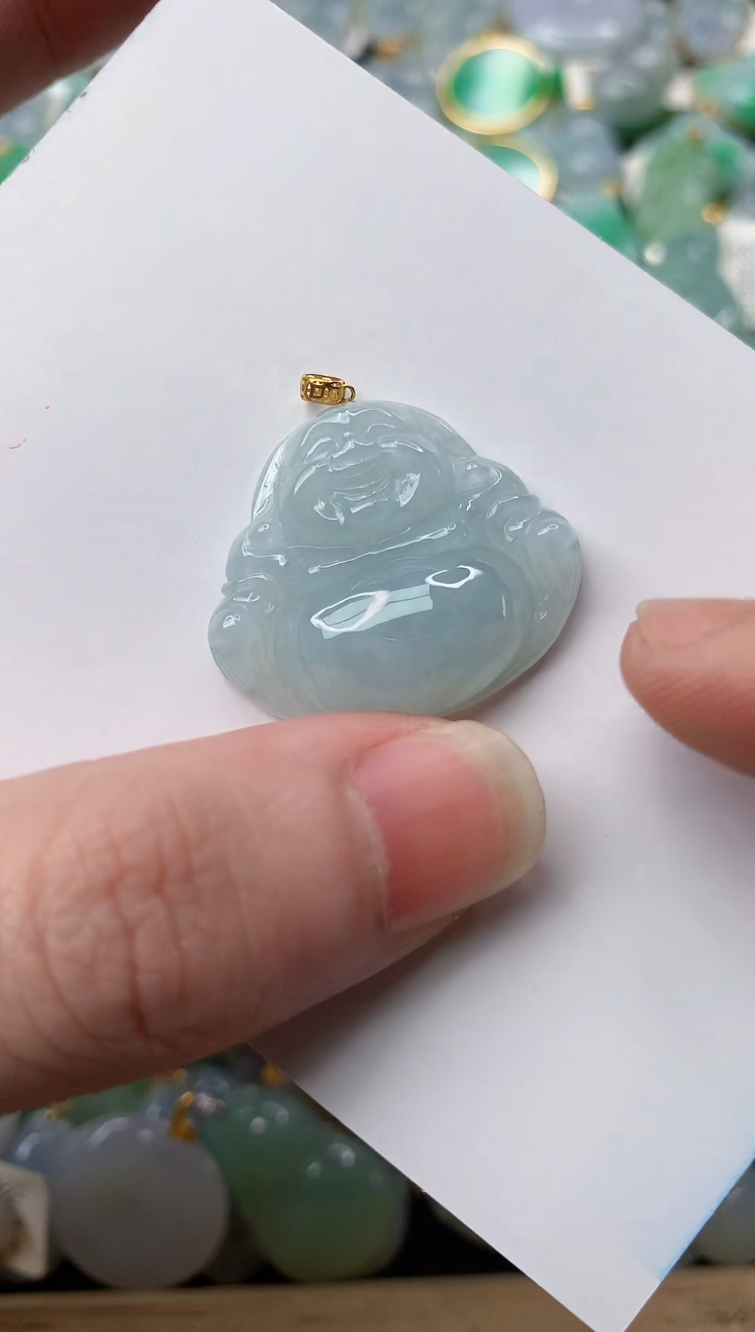 【闪购商品】翡翠颈饰18K金镶嵌45...........