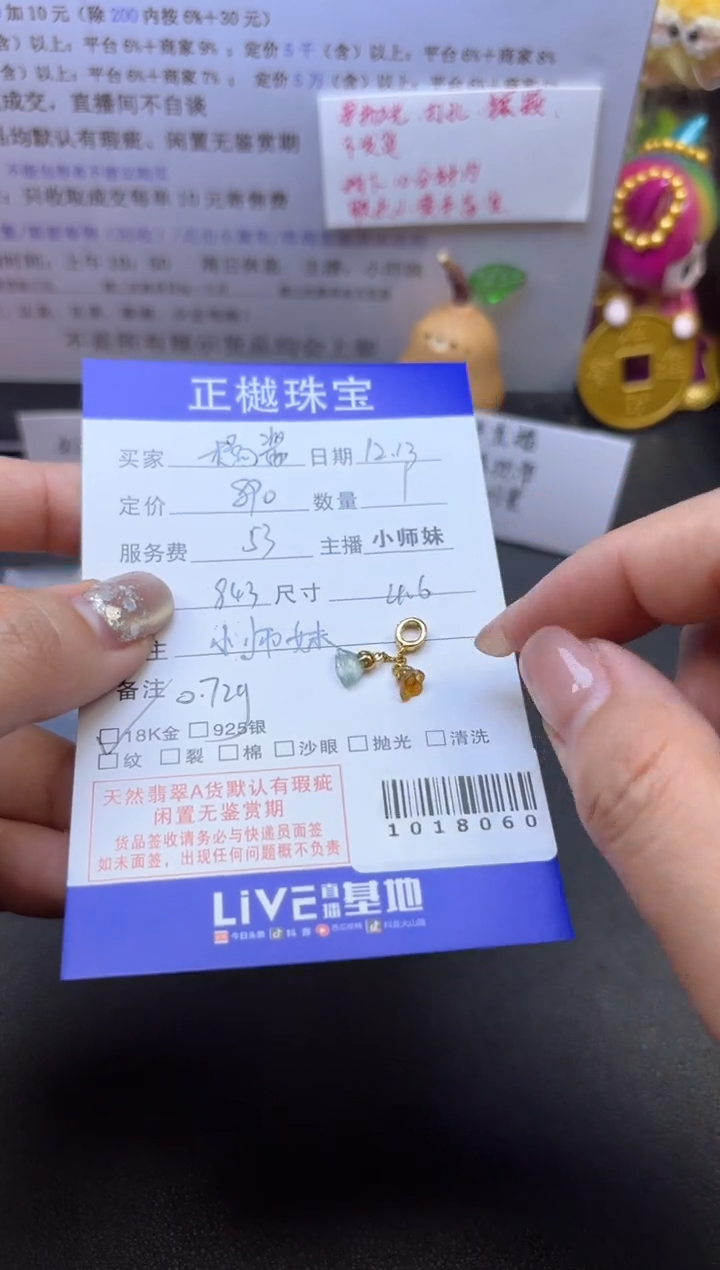 颈饰未镶嵌翡翠橘****）ZYZB-1018060