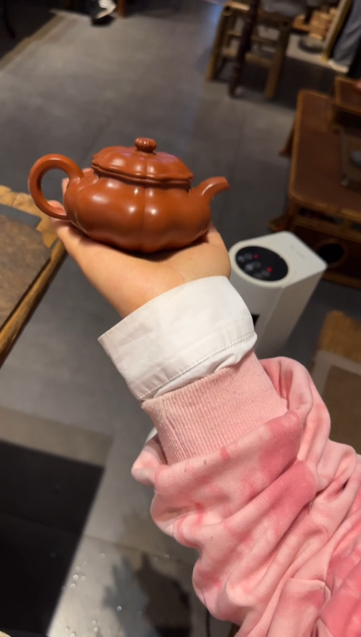 【闪购商品】紫砂茶壶葵仿古 朱泥