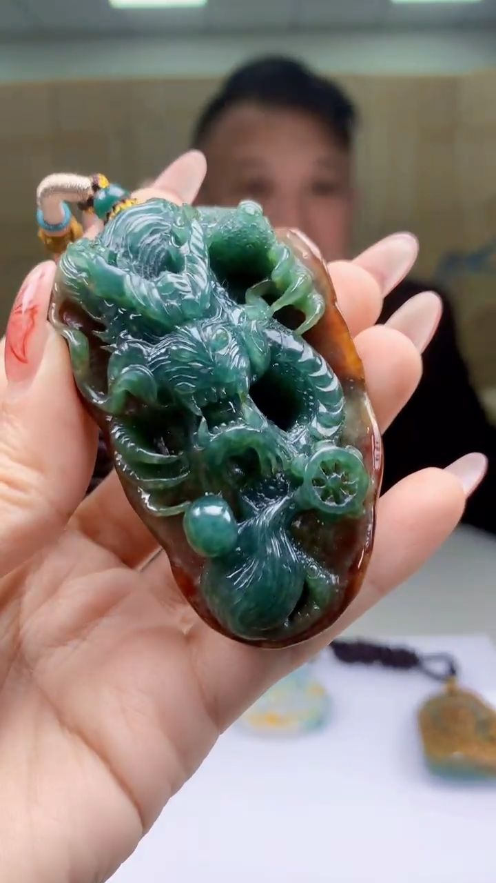 【闪购商品】定制翡翠未镶嵌4969ty-毛货挂件95