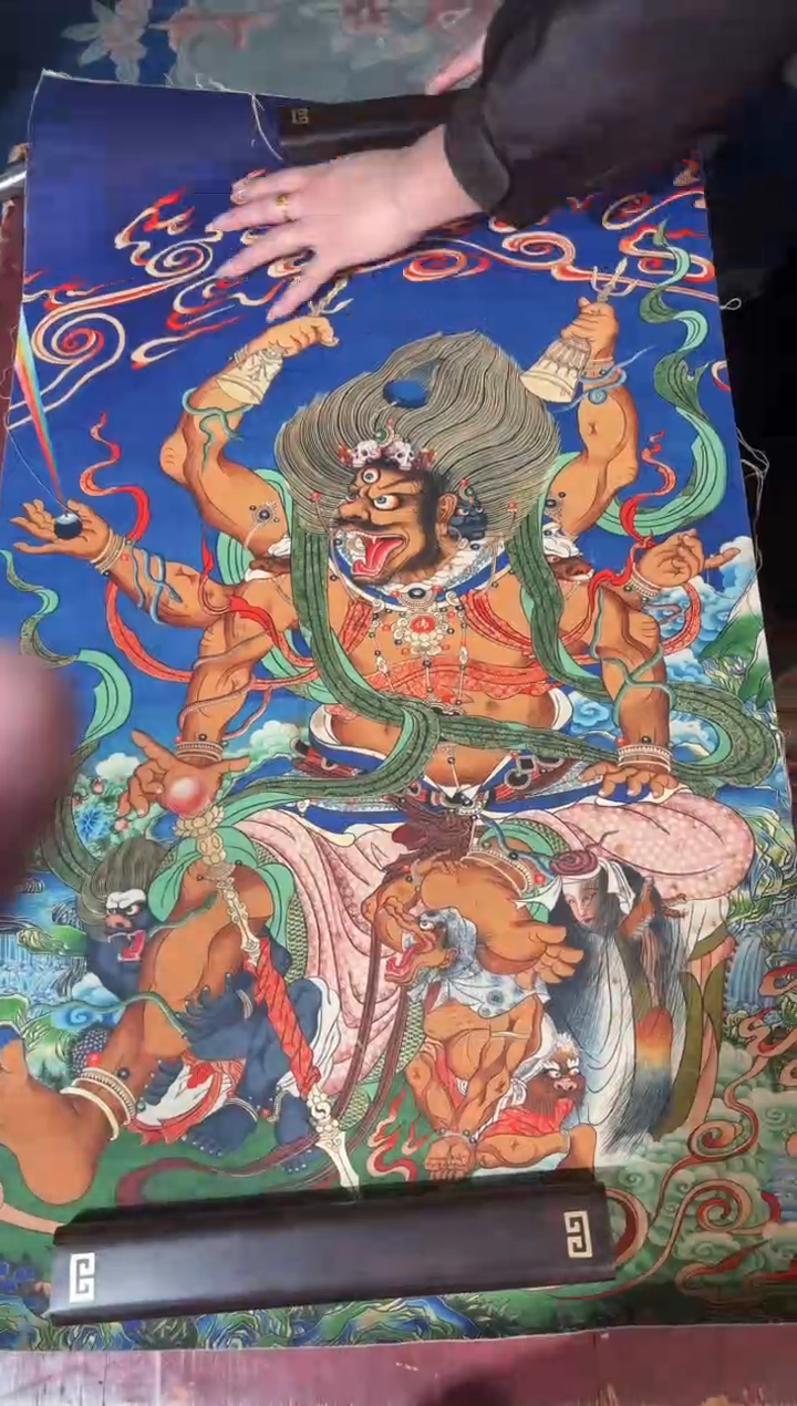 卷轴画龙妹唐卡直播tk16