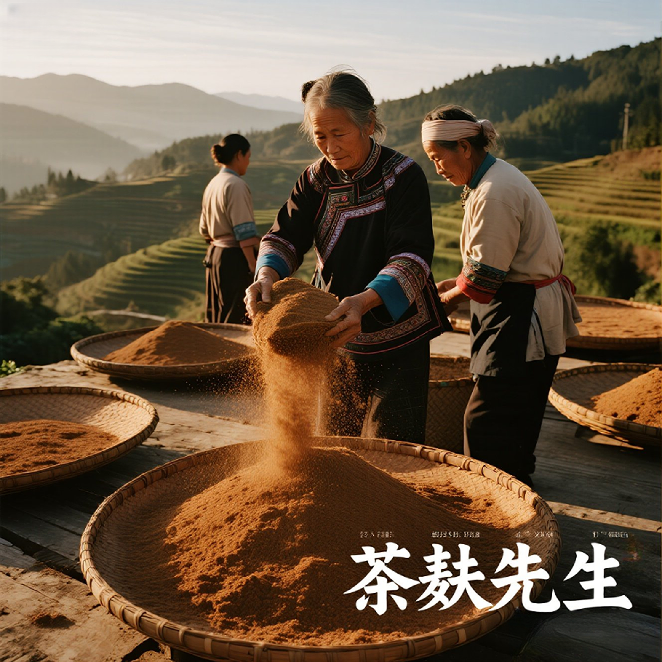 广西桂林阳朔特色茶麸洗发粉 古法研磨家用草本洗发持久