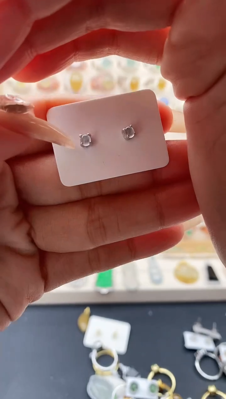 【闪购商品】翡翠戒指银S925镶嵌缅甸天然A货翡翠111    3-1