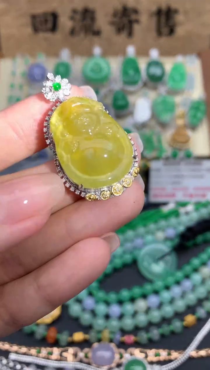 【闪购商品】翡翠颈饰18K金镶嵌562-中国好珍宝