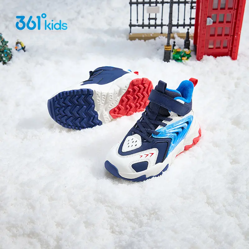 【寒冰】361°kids运动跑鞋男女童防滑加绒防寒加厚跑鞋N92444611