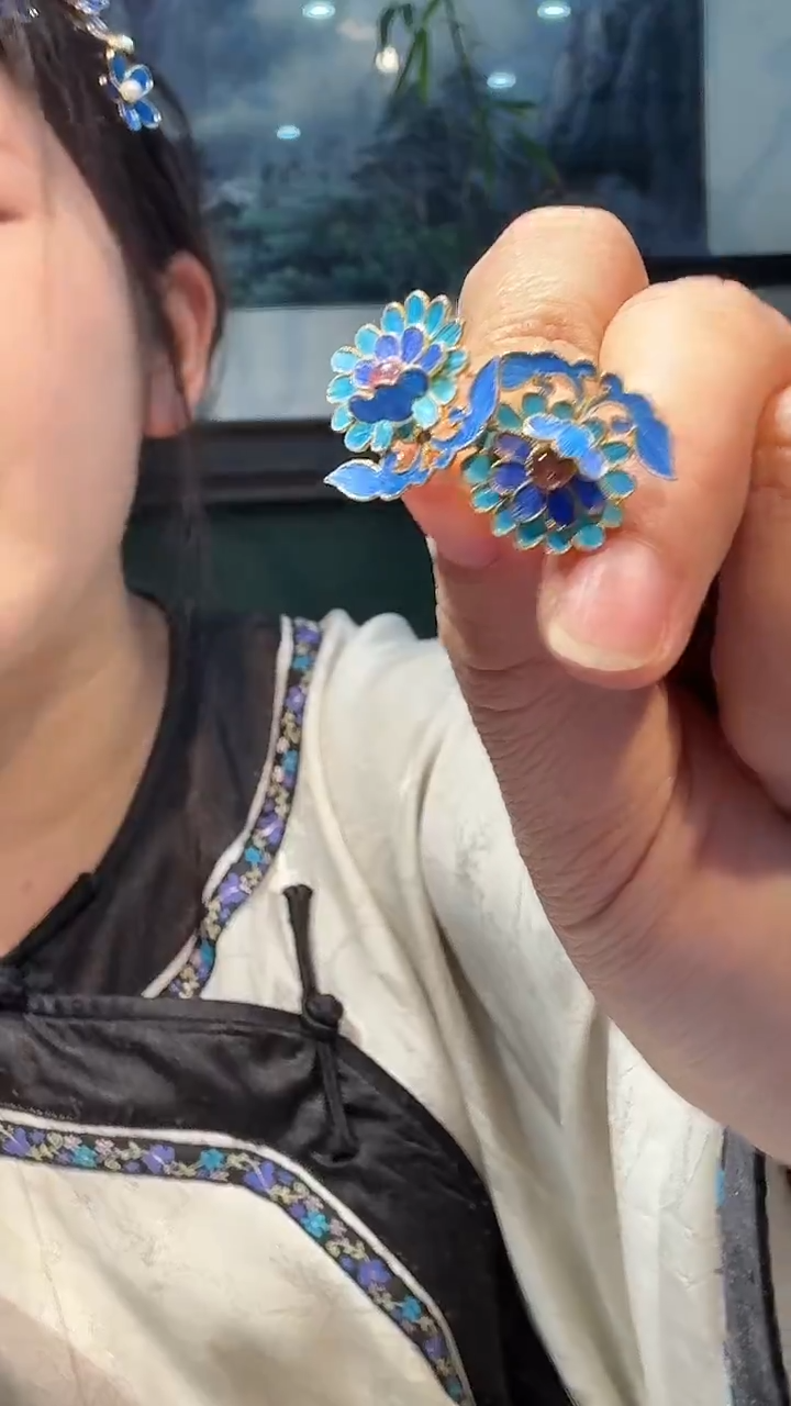 无铜合金非遗点翠饰品