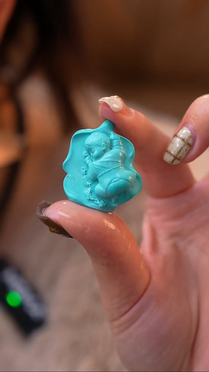 未镶嵌绿松石雕刻金枝玉叶